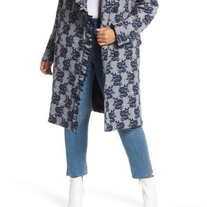 [Brand New] Halogen Floral Plaid Coat, Size small petite